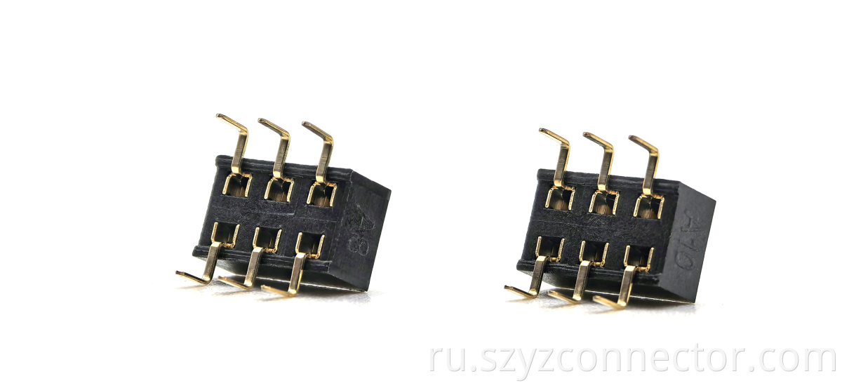 2.54mm Pitch Female header Dual Row Bottom Entry